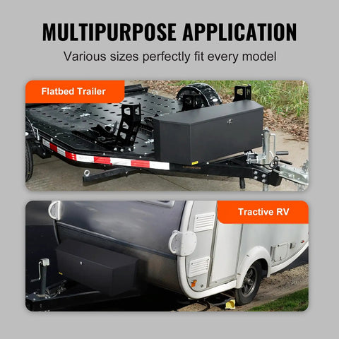 Built Tough Steel Trailer Tongue Storage Box 36 X 12 X 12 Inches With Heavy Duty Locking System For Pickup Truck Camper Tow Haul RV And Adventure Gear