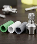 Dual Function Pipe Threading Tool For Plastic PVC PPR Water Repair Internal And External Threader Compact Handheld Plumbing Kit For Tapping Repair And Maintenance Perfect On The Go For Home Or Pro Use, metal threading head with PVC pipes