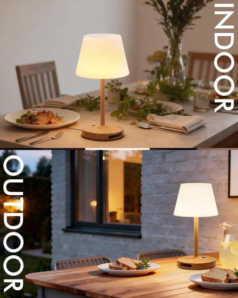 Outdoor Waterproof Shower Lamp Cordless 5200mAh Table Lamp With Touch Dimming IP65 Wireless LED Night Light Indoor Outdoor Use