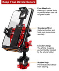All Metal Motorcycle Phone Mount Is A Beast Mode Rig With CNC 6061 Aluminum And Stainless Steel Hardware giving secure hold and shockproof support.