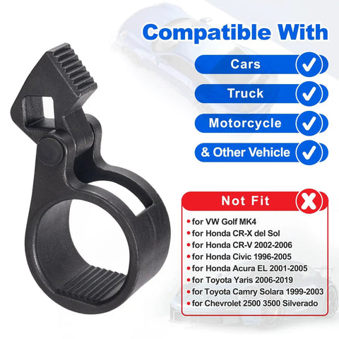 Universal Inner Tie Rod Hex Wrench And Removal Tool 27 To 42mm for Cars Trucks Motorcycles, shown with compatibility details