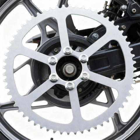 60T Rear Sprocket For 35 Chain With 37mm Bore in black wheel on mini bike go kart