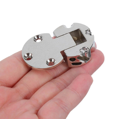 4 Pcs Zinc Alloy Folding Table Hinges Concealed Round Edge Flip Hinges Heavy Duty Cabinet Door Replacement For Kitchen Cupboard And Small Furniture Easy Install