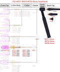TIG WP17 WP18 WP26 Series installation diagram showing components like collet body, gasket, and torch head.
