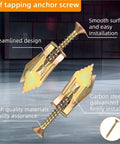 Self Drilling Drywall Anchor Kit With Heavy Steel Anchors And Screws 30 Or 50 Pack Quick Install For Drywall Mounts visible in gold