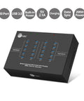 Heavy Duty Industrial USB 3.0 Hub With 20 Ports Delivers Slap 5Gbps Transfer Speeds And Badass 200W Charging Station top view with multiple USB ports.