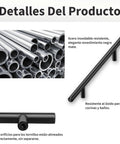 10 Pack Matte Black Cabinet Handles 7.8 Inch Pulls For Kitchen Cabinets And Drawers, 5 Inch Center Hole, Fingerprint Resistant Stainless Steel Hardware, Flat Modern Cabinet Pulls For Cupboard Wardrobe And Your Reno details with tubes.
