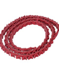 Heavy Duty Adjustable V Belt For Woodworking Lathes And Table Saws Red Premium Urethane Strap coiled in a loop, 13 mm wide.