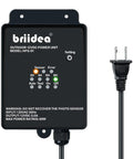 Front view of an Outdoor Low Voltage Transformer 60W 120V AC to 12V DC for Landscape Lights with countdown timer and photocell sensor.