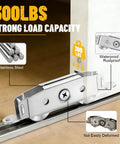 304 Stainless Steel Heavy Duty Sliding Door Rollers Set With Ball Tandem Wheels Bearing For Patio Glass Doors