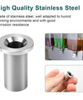 Front view of stainless steel bearing sleeve with flanged top for Grindmaster Crathco beverage dispenser.