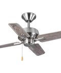 Drift Collection 32 Inch Four Blade Ceiling Fan with Quiet Motor Modern Low Profile Design in brushed nickel finish