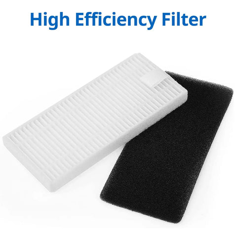 All In One RoboVac Replacement Parts Kit With High Efficiency White Filters and Black Sponge Filter