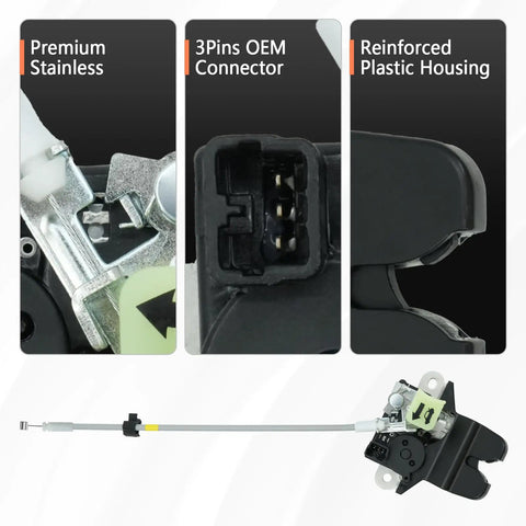 Kia Optima Rear Trunk Latch Actuator Replacement For 2016 To 2020 Models showing construction details and fittings
