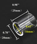 Dimensions of glass cup for No 10 Cup and O Ring Set for WP 17 18 26 and WP 9 20 TIG Welding Torches