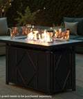 42 Inch Propane Fire Pit Table With Ceramic Top 2 In 1 Fire Table Turns Any Patio Into A Cozy Lounge Black Outdoor Gas Firepit