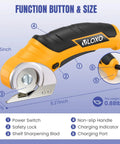 Cordless Cardboard Cutter Electric Scissors With Safety Lock For Cardboard, Fast 240 RPM Cutting, Rechargeable Rotary Box Cutter