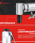 Ingersoll Rand 301B air die grinder, right-angle, aluminum housing, 1/4 chuck