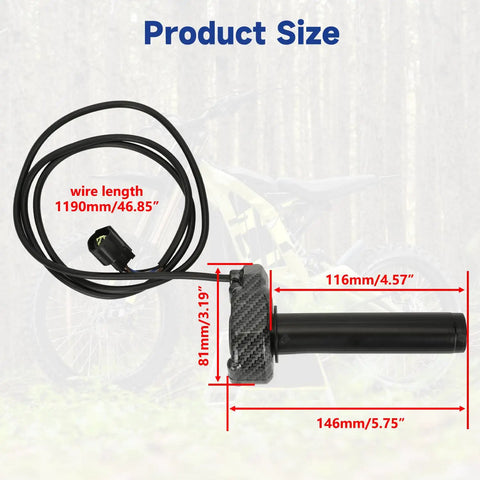 Electric Dirt Bike Throttle Handle Kit For Surron Light Bee X And LBX With Imitation Carbon Fiber Quick Twist Throttle And Handlebar Grips For Segway X260 X160 E Ride Pro S E Bike