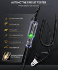 Dual Color Polarity Test Light For Automotive Circuits With Tungsten Illumination Pro Grade 6V 12V 24V Car Electrical Tester Pen with spring wire and alligator clip