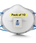 P95 NIOSH Approved Particulate Respirator With Nuisance Organic Vapor Relief Exhalation Valve And Cool Flow Comfort Pack Of 10