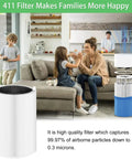 Replacement Air Filters For Blueair Blue Pure 411 411 Plus Auto Mini with activated carbon, family setting, clean air.