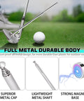 7 Length Adjustable Golf Alignment Rods Magnetic Alignment Stick For Irons And Wedges Lie Angle Tool on a golf course