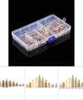 Brass M2 M3 Standoff Assortment Kit For DIY Friendly Motherboard PCB Spacers And Circuit Board Hardware With Female To Female And Female To Male Standoffs Screws Nuts And Spacers in resealable box