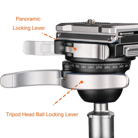 Auto Locking Quick Release Plate With Universal Tripod Base Rock-Solid Anti-Slip Stability For Sliders And Vertical Filming shown