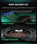 DWC bucket kit with check valves and ceramiste for 5 Gallon DWC Hydroponics Grow System For Dope Indoor Growing Deep Water Culture