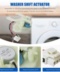 Washer Parts Kit Five Piece Set With Shift Actuator, Drive Belt, Clutch Spring And Pulley Replacement For Easy No Fuss Washing Machine Repair And Maintenance, Compatible With Most Front Load And Top Load Washers. Washer shift actuator with 4-pin connector