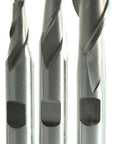 High Speed Steel End Mill Set With 3/8 Inch Shank Includes 1/4, 3/8, And 1/2 Inch 2 Flute Square End Mills For Slotting Plunging And Edge Milling Built Tough As Nails For Heavy Duty Metalwork