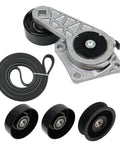 Serpentine Belt Drive Tensioner Pulley Component Kit For Ford F-150 F-250 F-350 Explorer Explorer Sport Trac Expedition Lincoln Navigator 2005-2014 4.6L 5.4L Engine Applications, Easy Install, tensioner with 3 idler pulleys and belt
