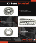 3 Piece Timing Chain Kit With Sprocket For Ford Ranger 1999 To 2008 Taurus 1999 To 2006 2007 Windstar Timing Cam Crank Sprockets
