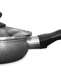 Black Nonstick Aluminum Frying Pan With Glass Lid 6 Inch That Feels Like A Kitchen Workhorse For Quick Searing And No Fuss Food Release