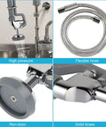 60 Inch Flexible Stainless Pre Rinse Hose With Spray Valve Kit for commercial kitchen faucets in restaurants and hotels.