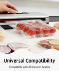 100 Count Gallon Vacuum Sealer Bags 11 X 16 Inches Precut Heavy Duty BPA Free For Quick Storage Meal Prep Sous Vide Image