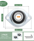 7/8 Inch Flange Bearing Pillow Block 2-Bolt Pressed Steel Housing With Set Screw Locking Includes Wrench