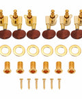 Top Tier Locking Tuning Pegs For Acoustic And Electric Guitar Featuring 3L3R Machine Heads With Screws Bushings And Ferrules To Stop Rust