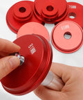 Premium 43 Piece Bearing Mounting Install Device Kit With Seal Drivers Pullers Crafted Durable 6061 Aluminum Alloy Build For Wheel Hub Service Tools No Fuss Option For Garage Bosses And Home Repair The Grind On Your Vehicle Today. 65mm 76mm red aluminum seal drivers