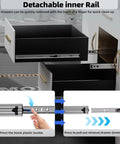 Beefy Heavy Duty Drawer Slides 260 Lb Capacity Full Extension Ball Bearing Side Mount Cabinet And Tool Box Rail System 20 Inch