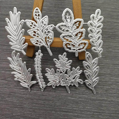 8 Piece Leaf Die Cuts Set For Scrapbooking And Card Making Durable Metal Cutting Dies For Leaves And Flowers DIY Paper Craft Embossing