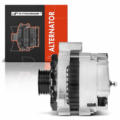 Replacement 12V 105Amp Alternator For Chevrolet Camaro 1987-1992 S10 1992-1993 Lumina with CW 6-Groove Pulley, side view