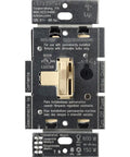 Ivory Toggle Dimmer Switch With Smooth Glide Lever For Led Halogen And Incandescent Bulbs 150 Watt, back view with installation details.