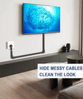 Cord Cover Raceway Kit 15.7 Inch Cable Concealer And Wire Hider For TV Wall Mounts in black, neat cable management under TV.