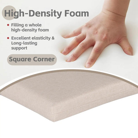 High-density foam filling for Cozy Outdoor Chair Cushions Set Of 4 20 By 20 Inches Square Seat Pads with Ties and YKK Zippers.