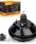 Precision Vacuum Power Brake Booster Delivers Slick Stopping For Classic Ford F150 F250 F100 Bronco 1977 Through 1979 with black finish.