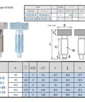 Heavy Duty Knurled Spring Load Plunger Pin For Industrial Hardware Retractable Index Guide, steel, with coarse threads, VCN230 models.