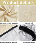 Replacement Canopy For Outdoor Swing 77x50 Inch Beige Oxford Cloth Roof Cover UV Weatherproof Waterproof All Weather Shade Top details