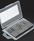 15 Piece Slotted Phillips Triangle Screwdriver Bit Set With One Quarter Inch Hex Shank, S2 Steel Magnetic High Precision Bits